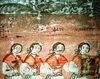 Biserica de lemn din Bulgari - Pilda celor zece fecioare (detaliu) 